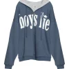 Blue Don't Text Them Back Harley Zip Up