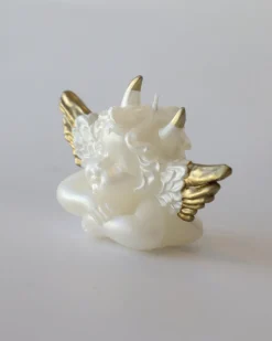 Boys Lie Cherub Decorative Candle