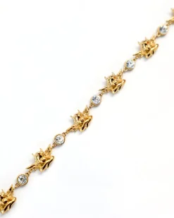 Crystal Clear Gold Necklace