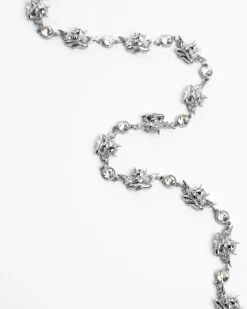 Crystal Clear Silver Necklace