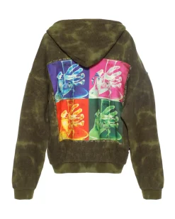 Don't Test Me Terry Natural Harley Zip-Up Hoodie