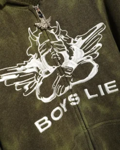 Don't Test Me Terry Natural Harley Zip-Up Hoodie
