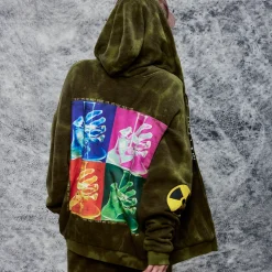 Don't Test Me Terry Natural Harley Zip-Up Hoodie