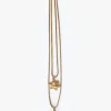 Gold Star Crossed Lovers Necklace