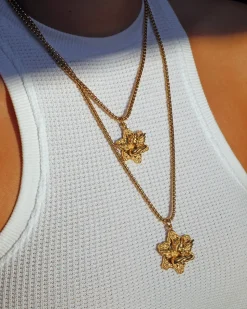 Gold Star Crossed Lovers Necklace