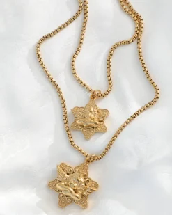 Gold Star Crossed Lovers Necklace