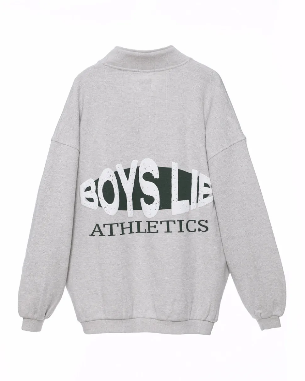 Grey Boys Lie Athletics Henley Crewneck