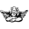 Monochrome Cherub Bath Mat