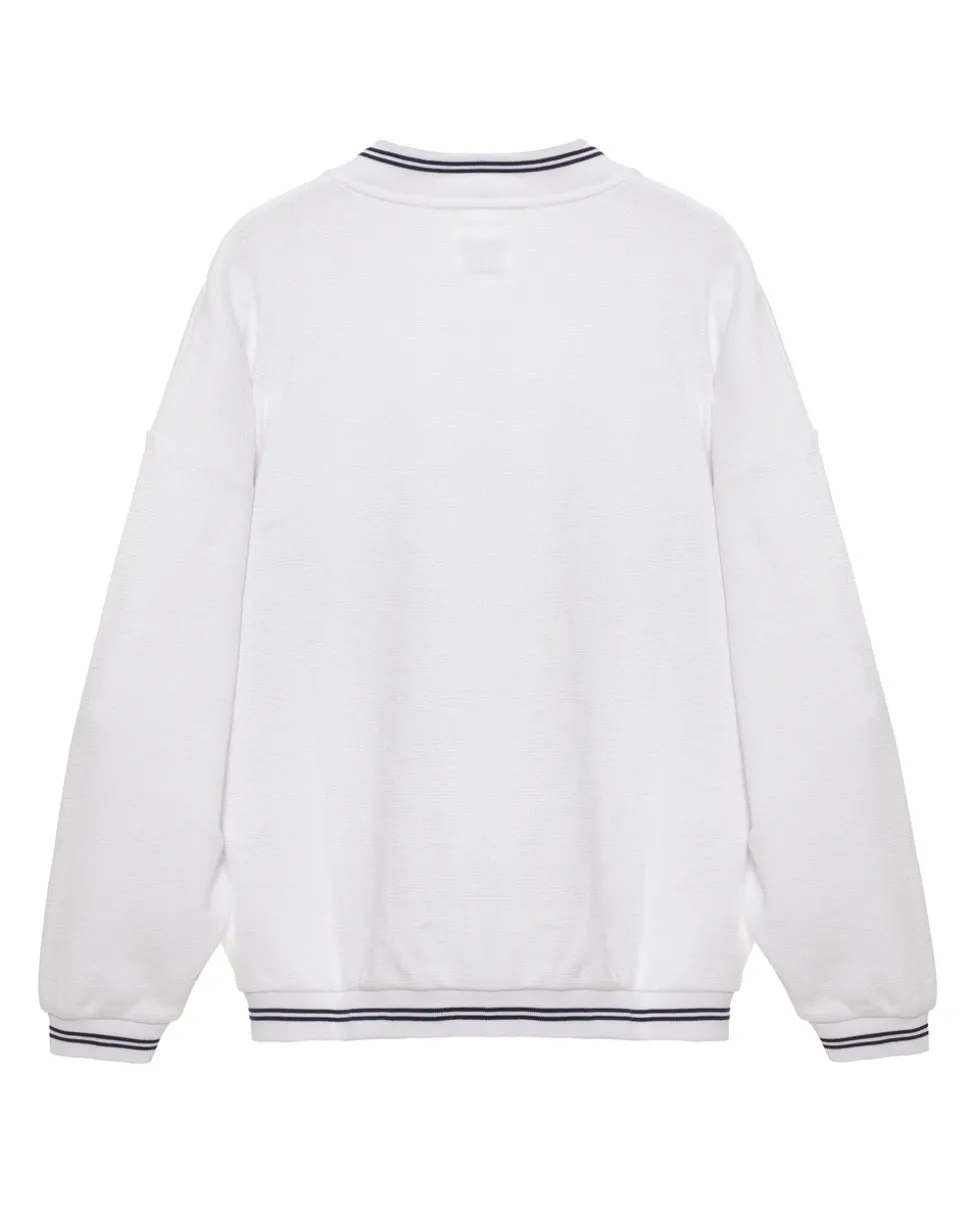 Navy Cherub University Henley Crewneck