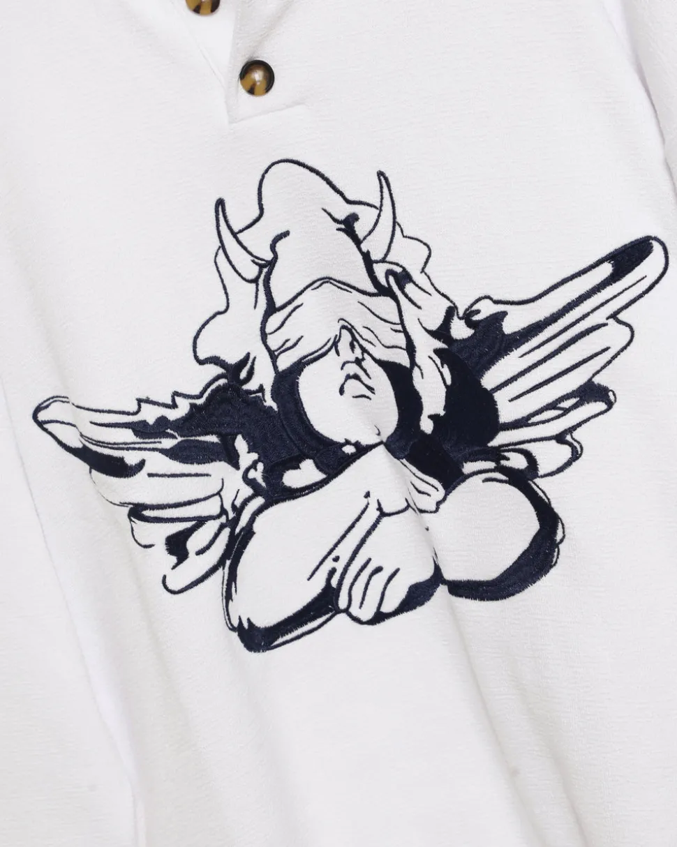 Navy Cherub University Henley Crewneck