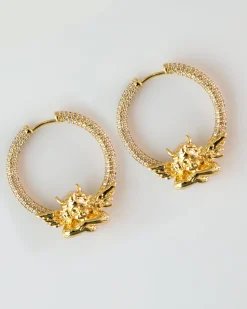 Pavé Cloud 9 Hoop Earrings