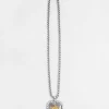 Pearl Heart Silver Logo Necklace