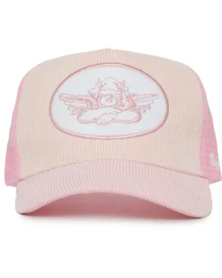 Pink Corduroy Trucker Hat