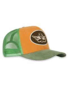 Pumpkin Corduroy Trucker Hat