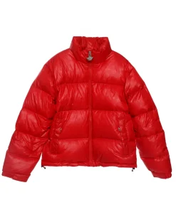 Red Puffer Logo Jacket