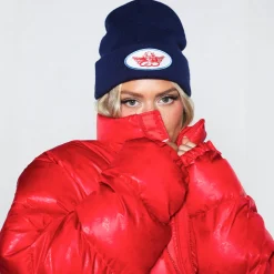 Red Puffer Logo Jacket