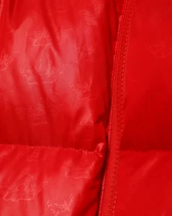 Red Puffer Logo Jacket