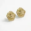 Sealed With a Kiss Gold Earrings