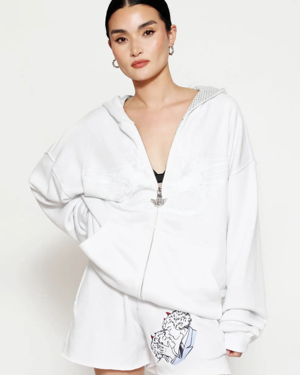 Smitten Zip-Up Boyfriend Hoodie