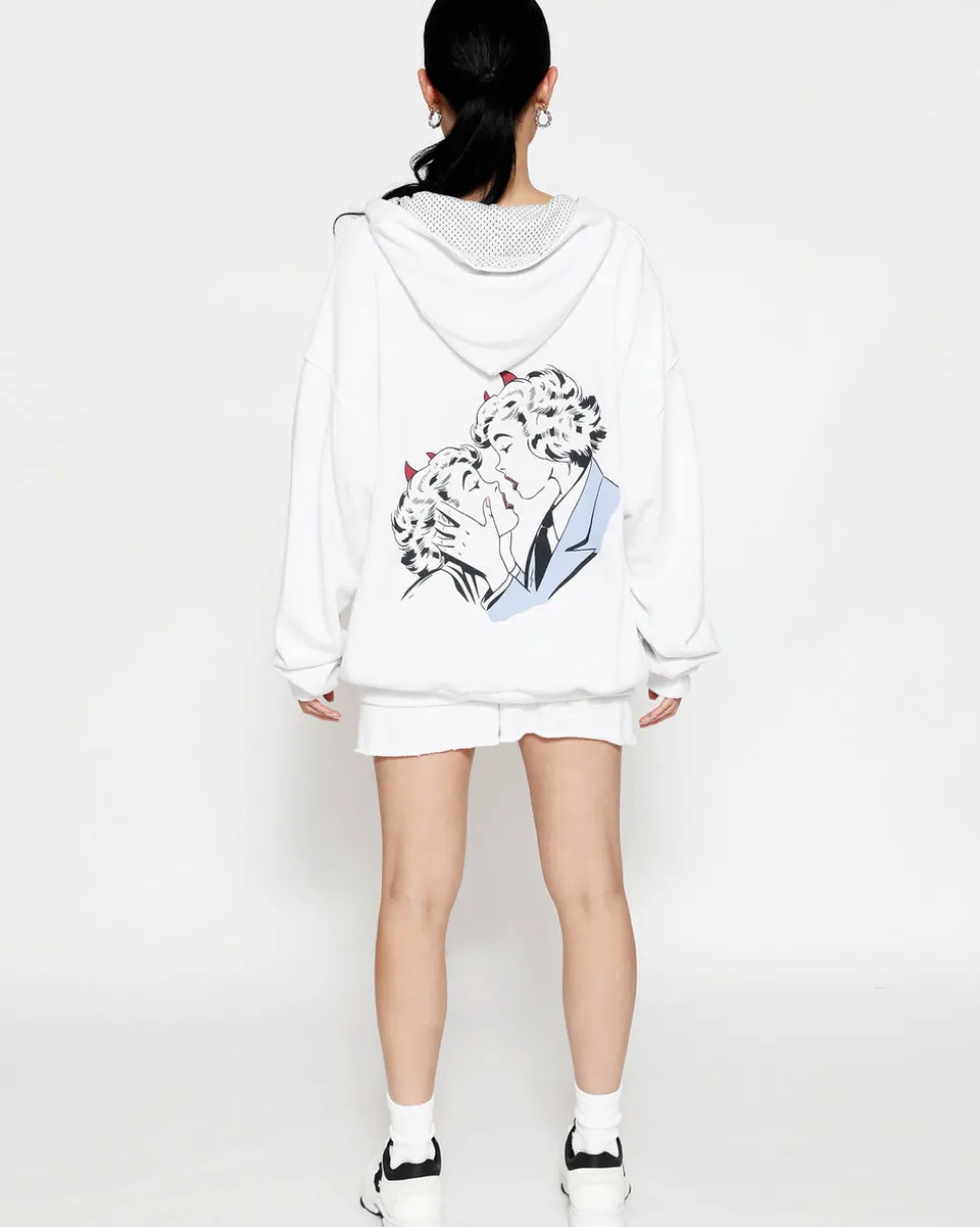 Smitten Zip-Up Boyfriend Hoodie