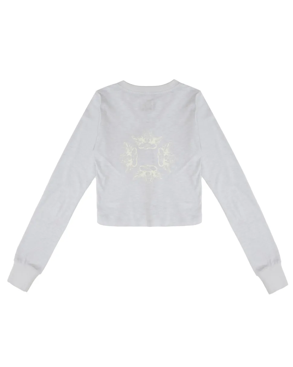 Spread Your Wings Crop Henley