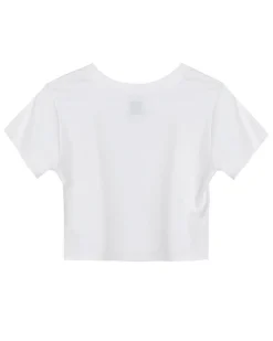 White Read Receipts Crop Tee